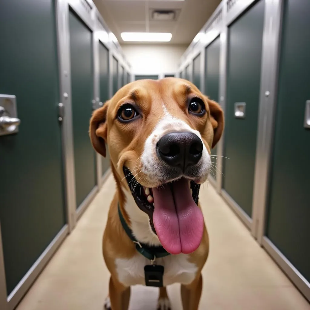 Dog awaiting adoption at the Humane Society of Ottumwa