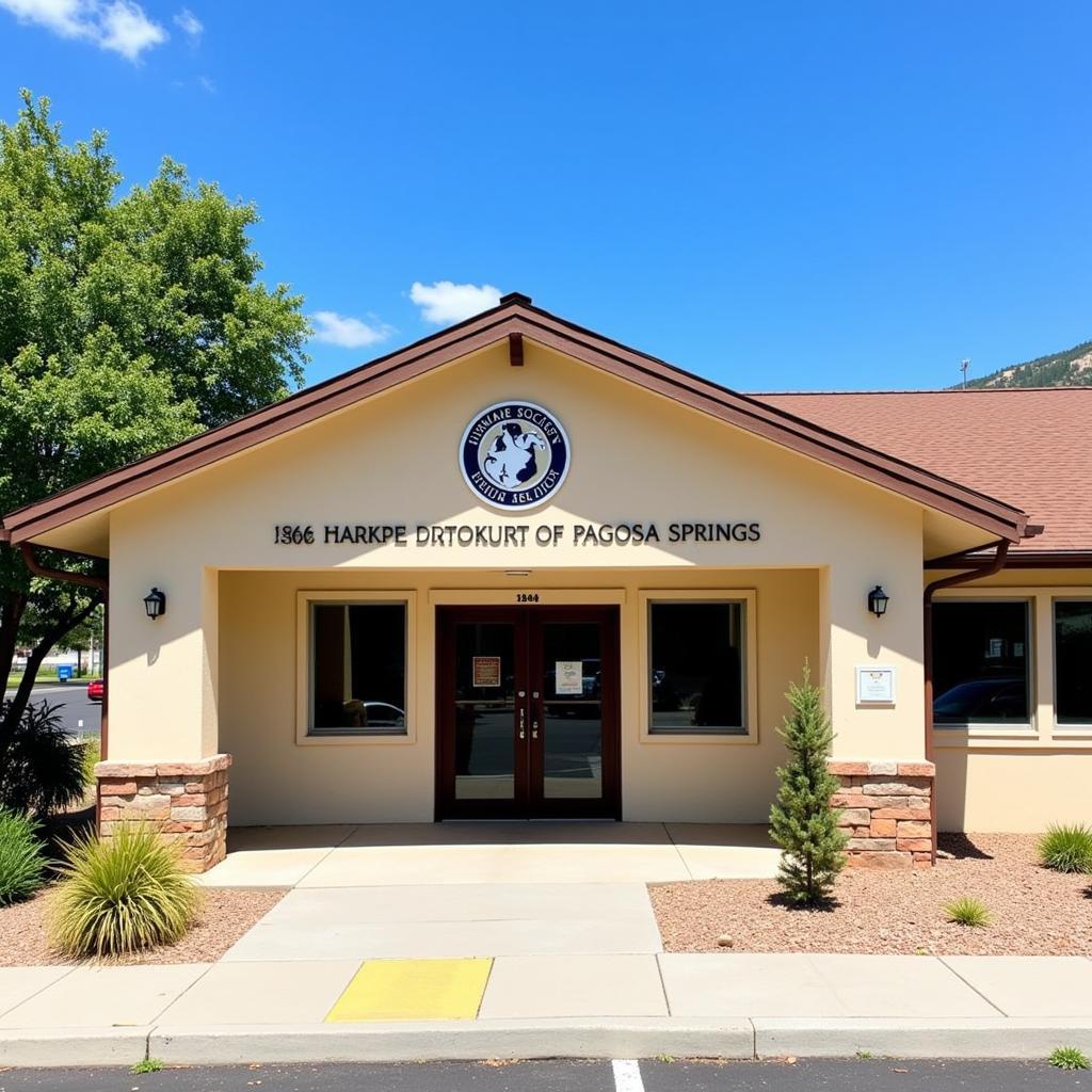 Exterior view of the Humane Society of Pagosa Springs building