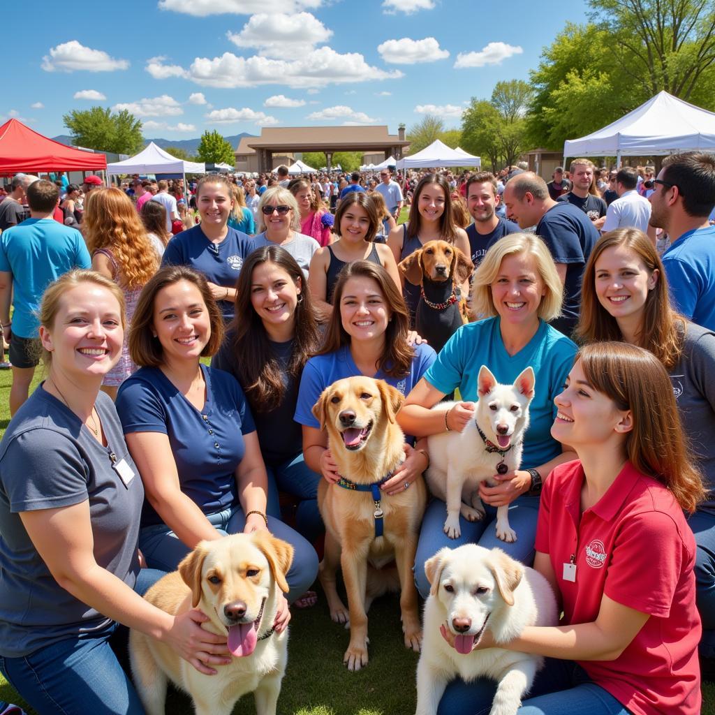 Volunteers and community members at a Humane Society Prescott event.