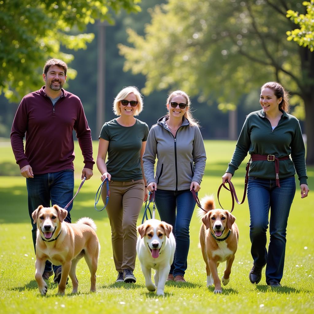 Dog Walking Volunteers at Humane Society Rockport