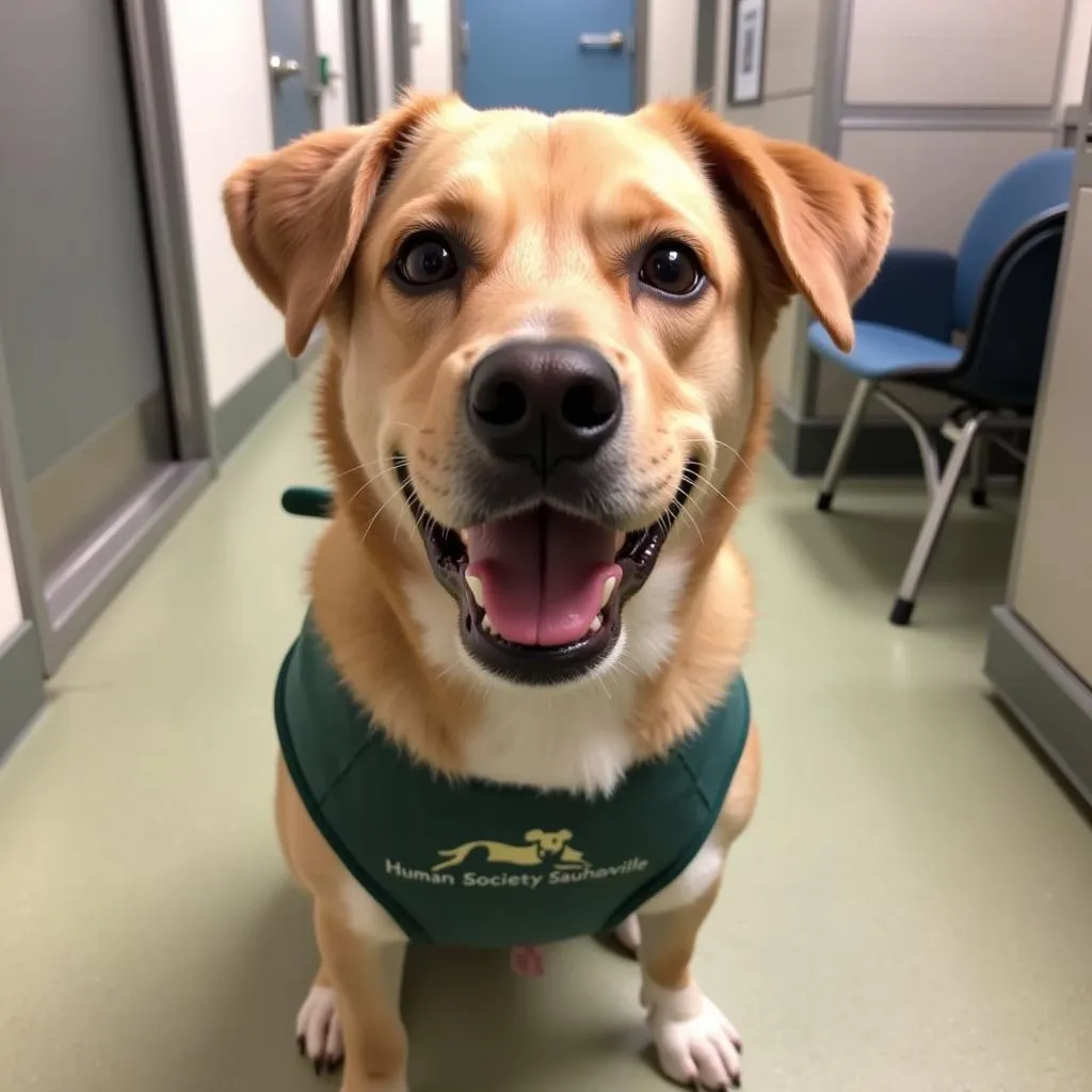 Happy dog at the Humane Society Saukville awaiting adoption