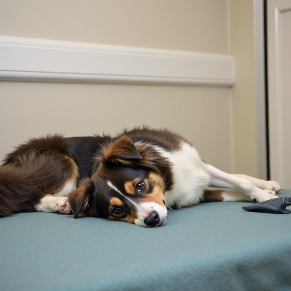 A pet recovering comfortably after surgery at Humane Society San Diego