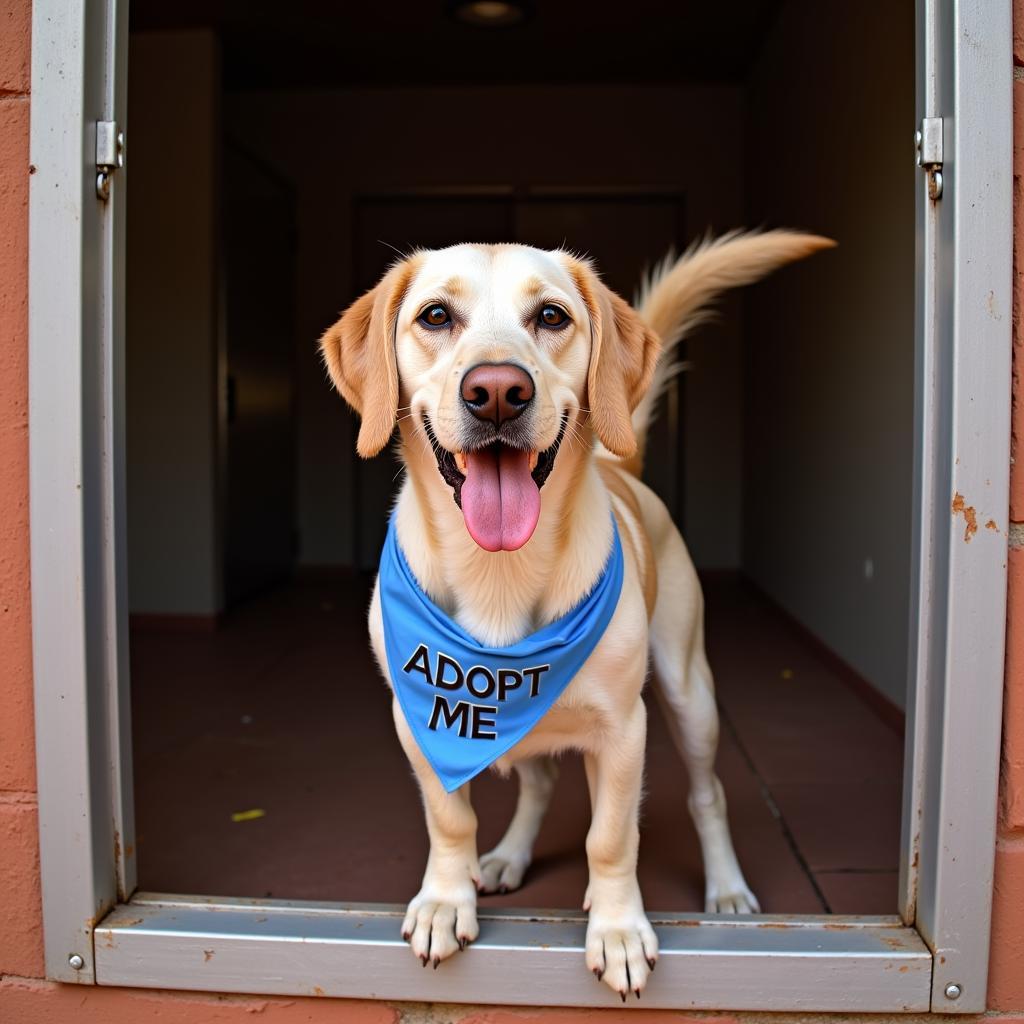 Dog awaiting adoption at the Humane Society of Sedona