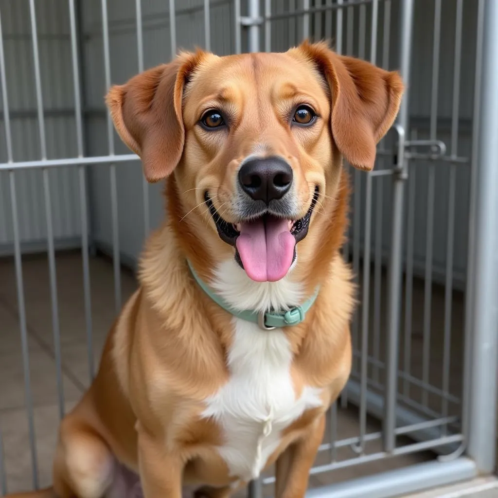 Dog awaiting adoption at the Humane Society of Seneca County