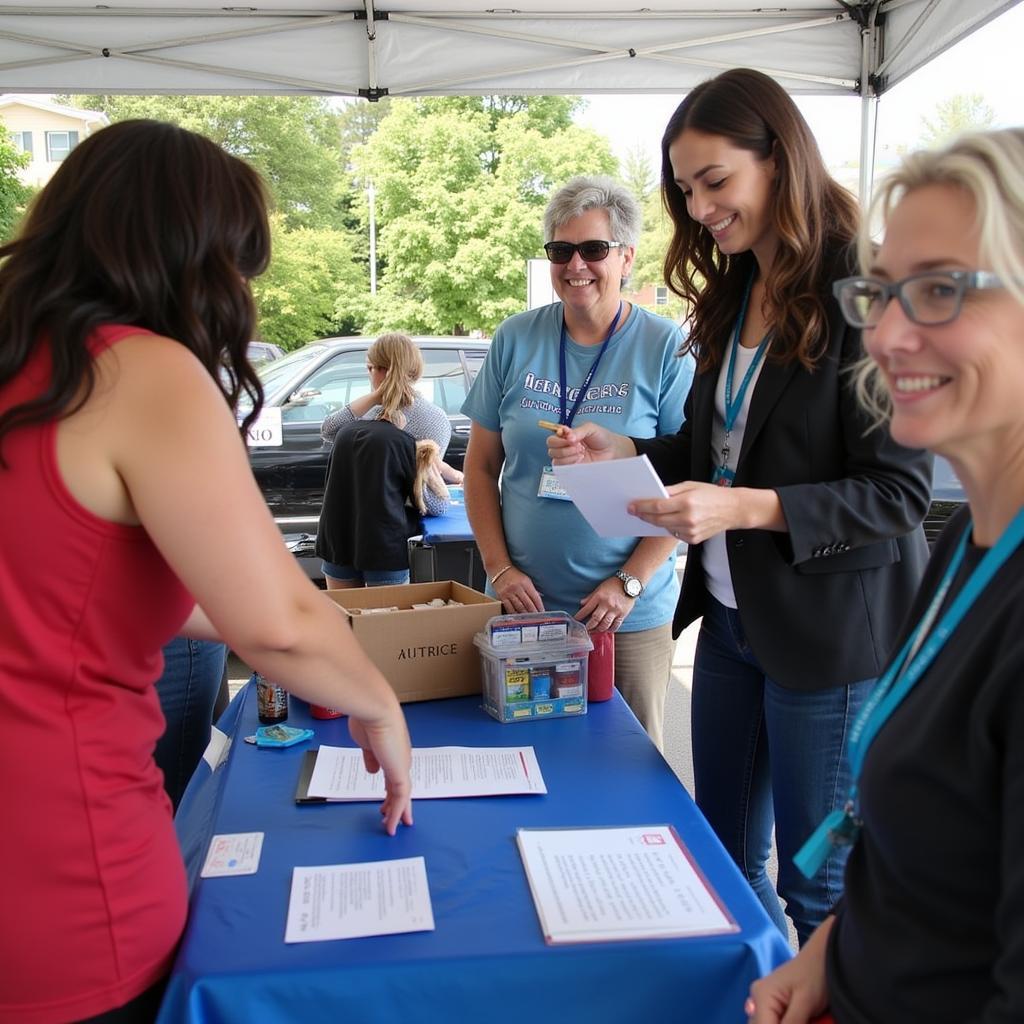 Humane Society of Sequim volunteers engage with the community at a local event.