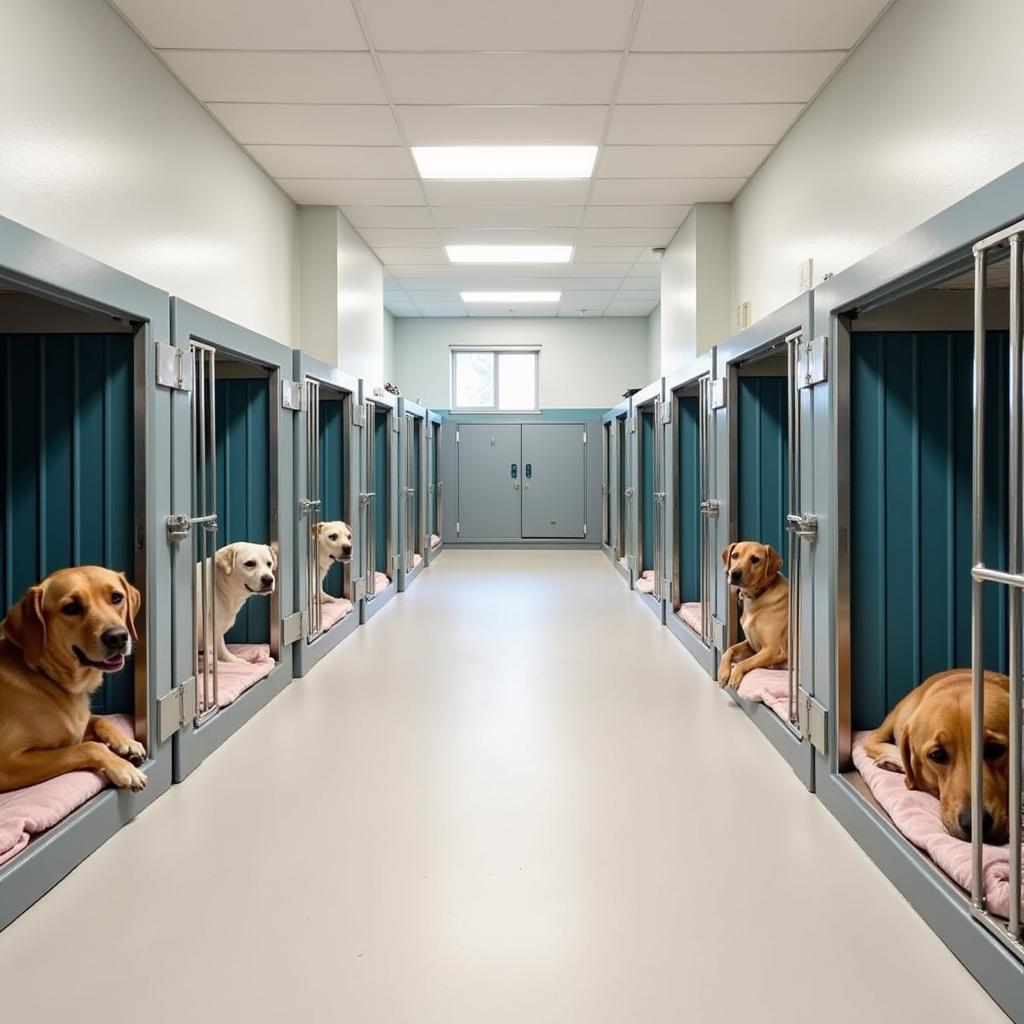 Humane society shelter interior