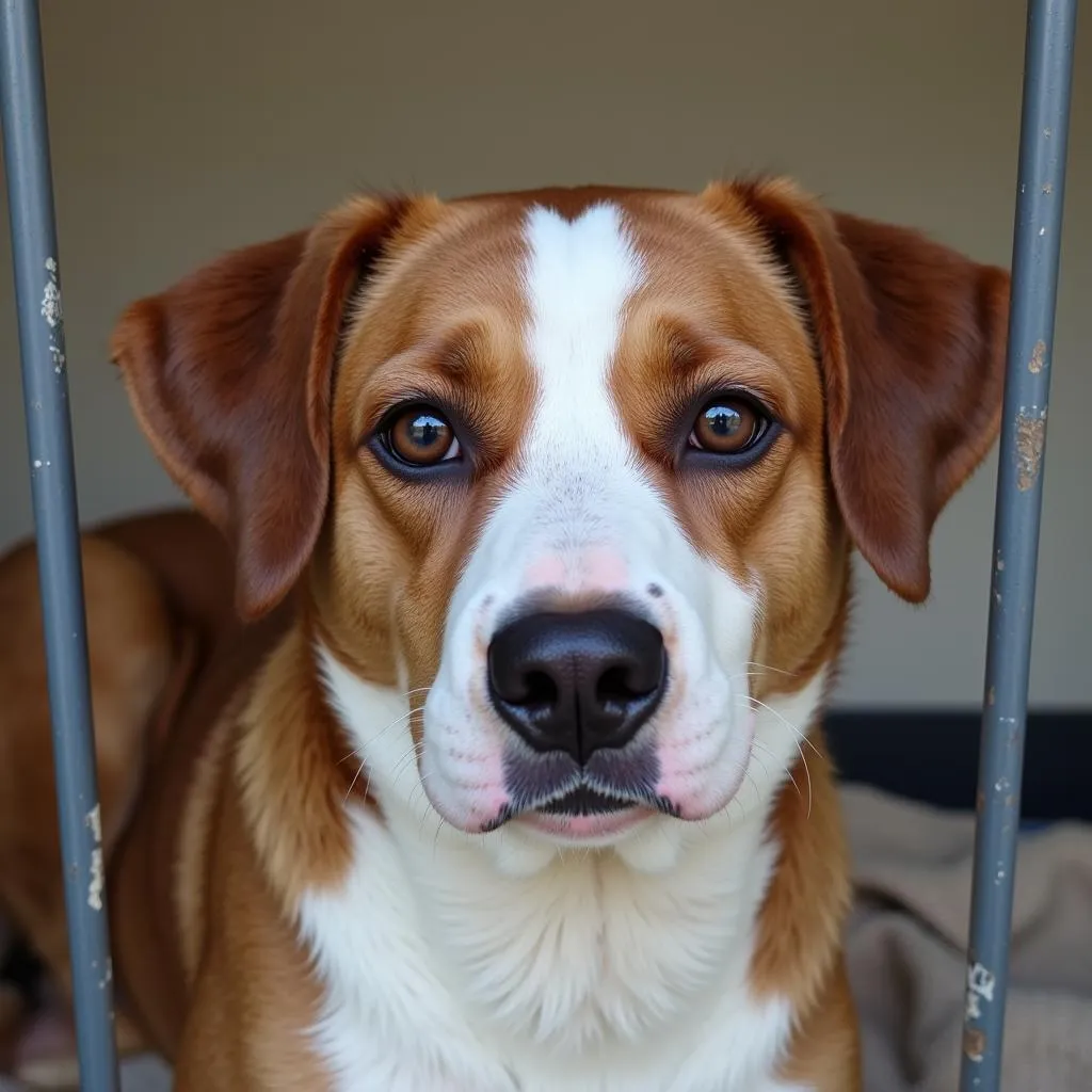 Dog at the Humane Society of Stark County awaits adoption