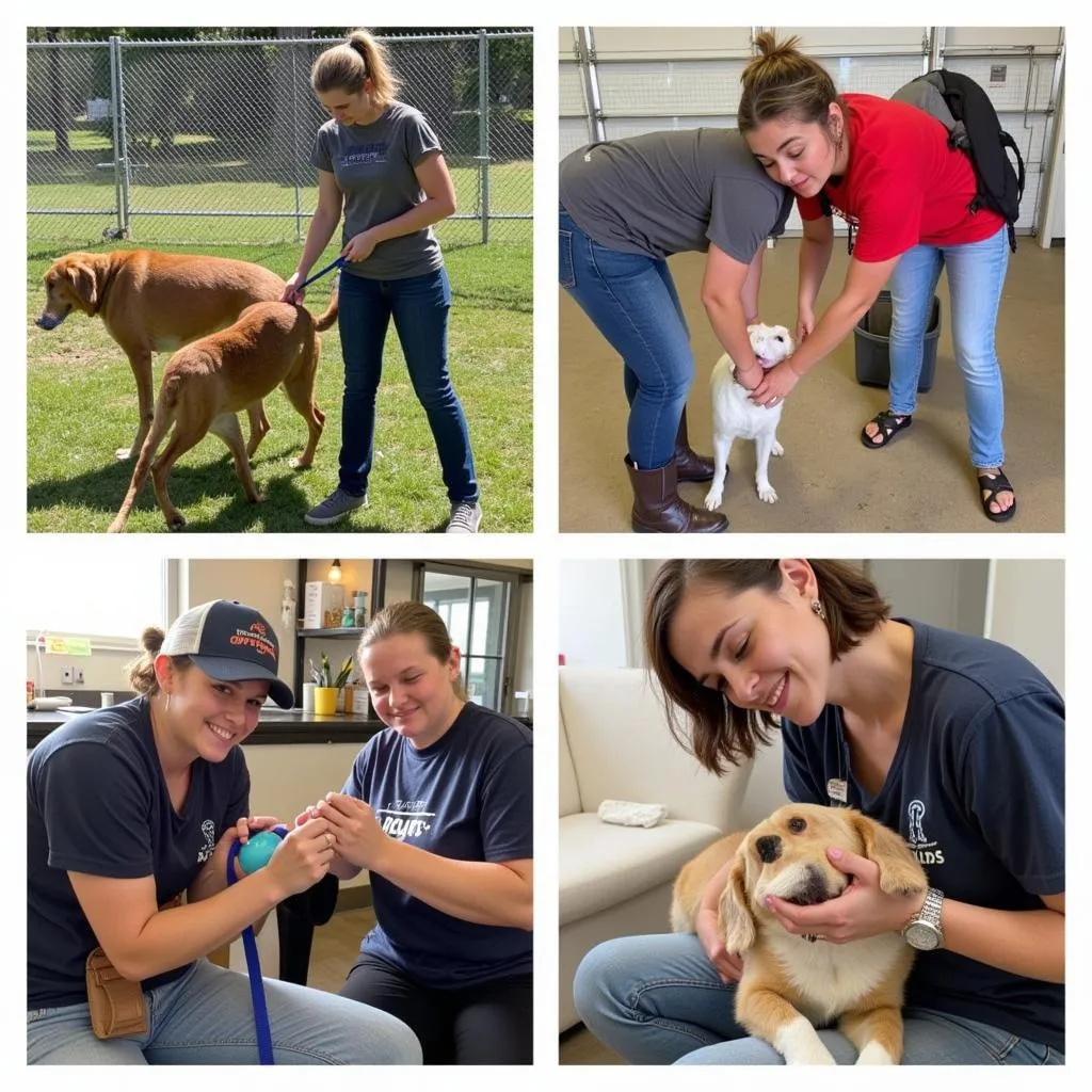 Volunteers at Humane Society Tahlequah Caring for Animals