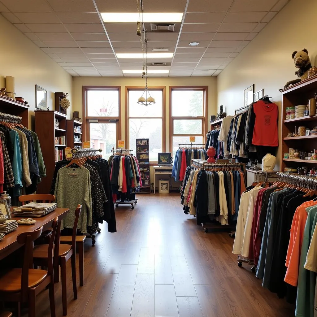 Spacious and inviting interior of the Humane Society thrift store in Bend