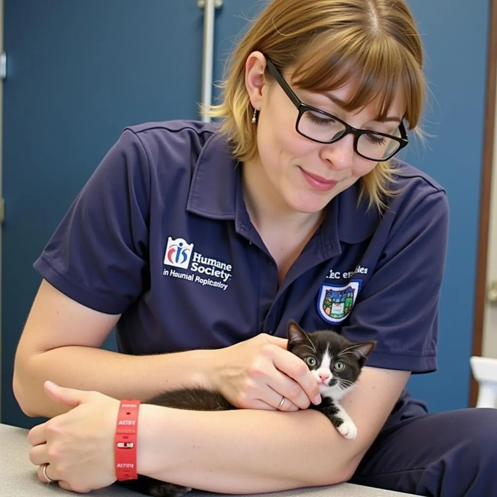 Humane Society Volunteers Caring