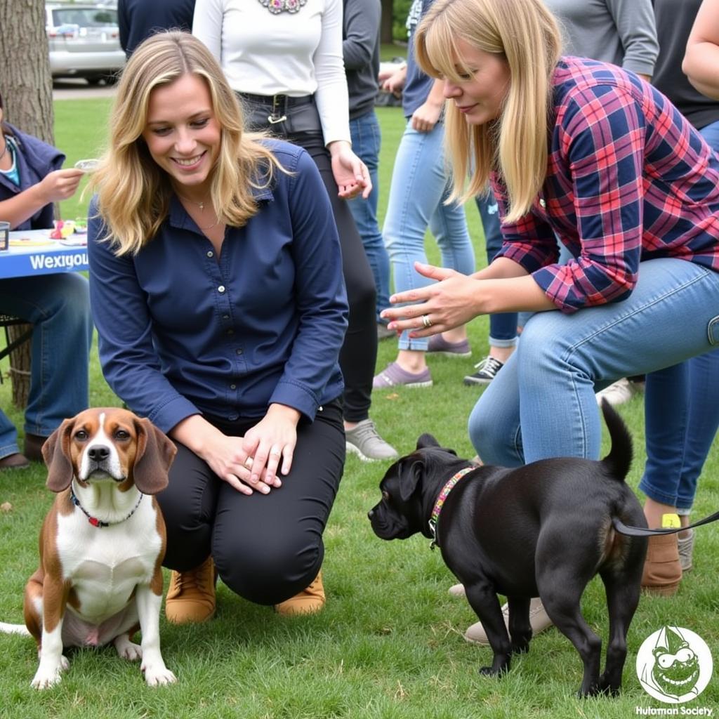 Humane Society Waupaca volunteers at a community event