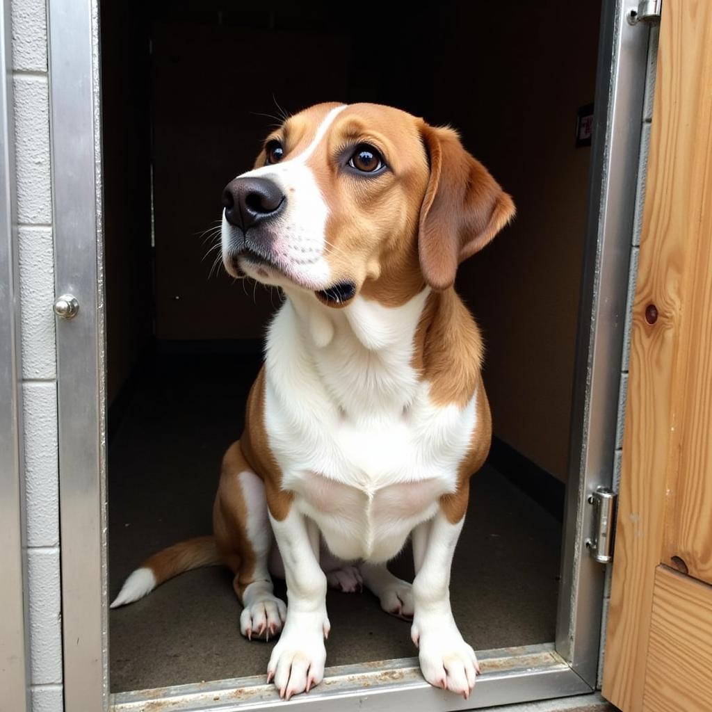 Dog awaiting adoption at Humane Society Waupaca