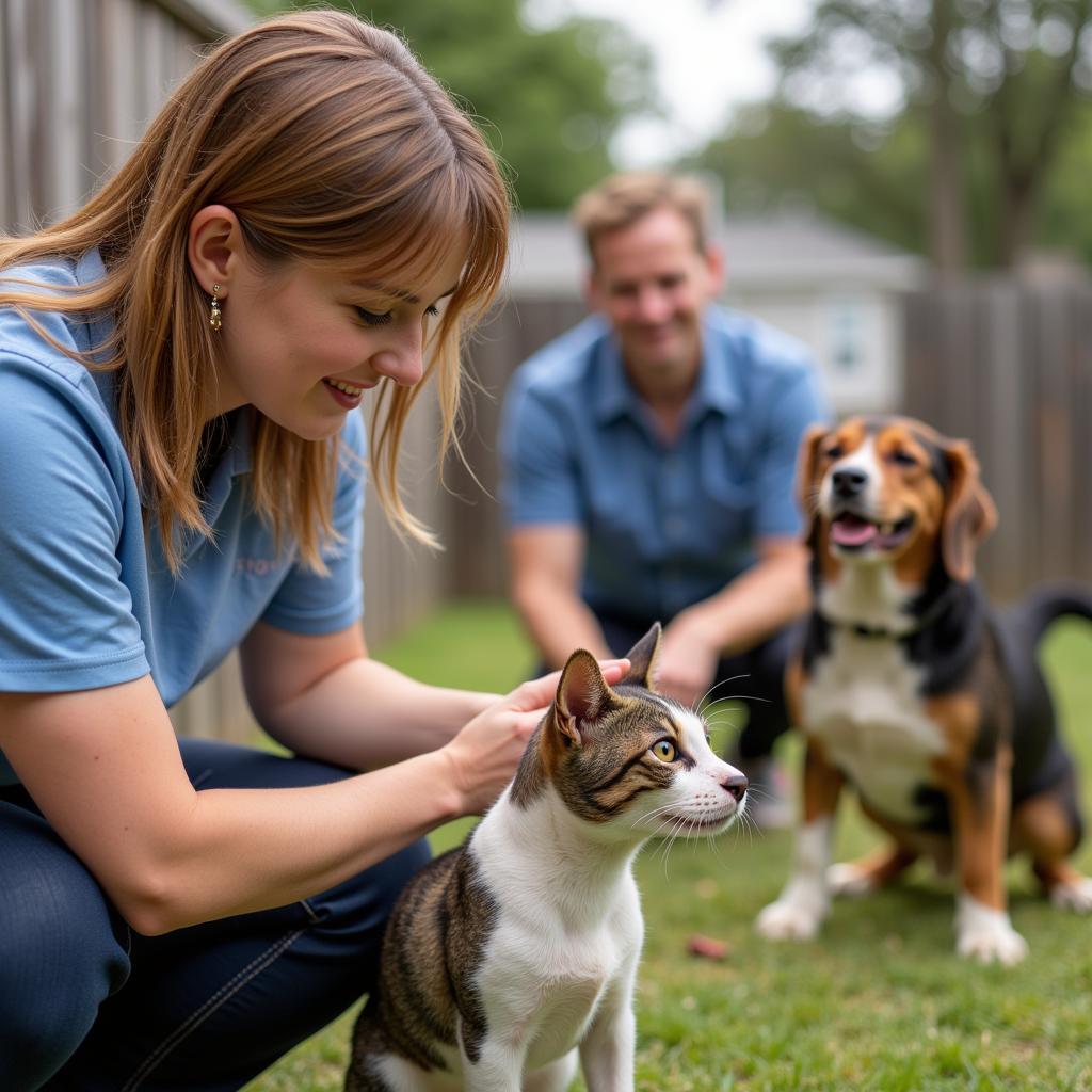 Volunteers Providing Care at the Humane Society West Olive