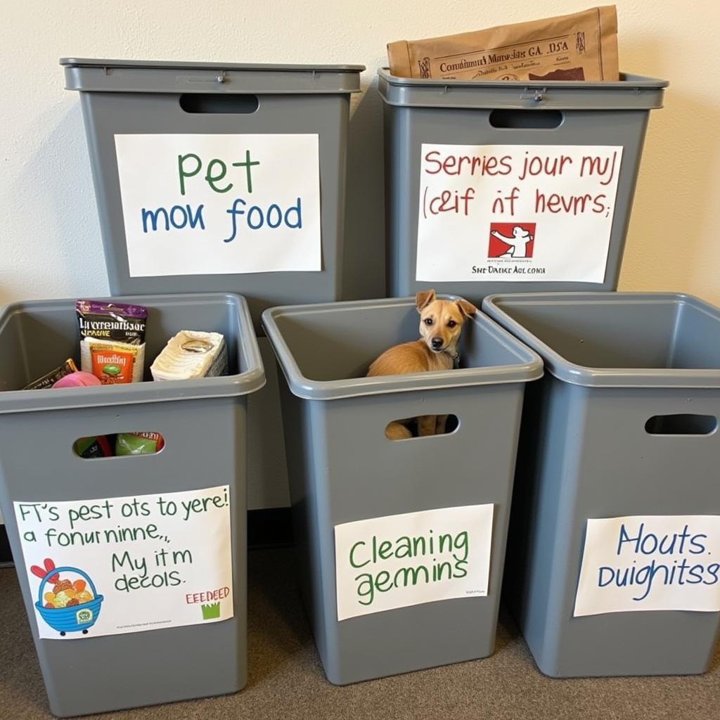 Donation boxes for the Humane Society