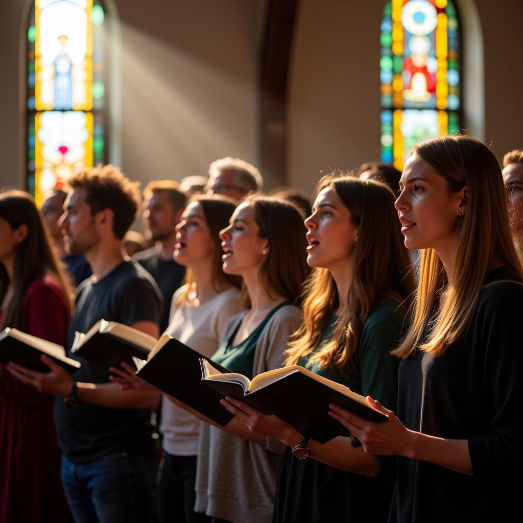 Hymn Singing in a Modern Church