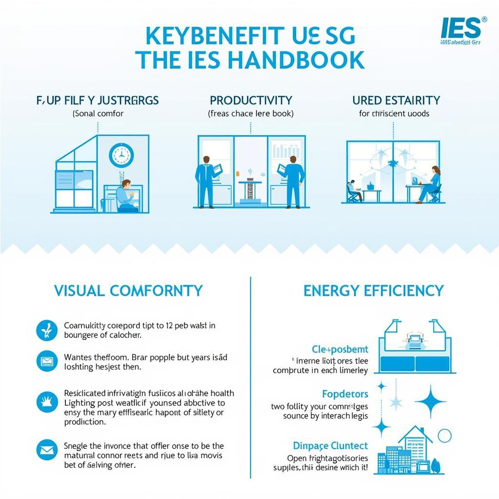 Benefits of Using the IES Handbook: Enhanced Visual Comfort, Improved Productivity, and Increased Energy Efficiency.