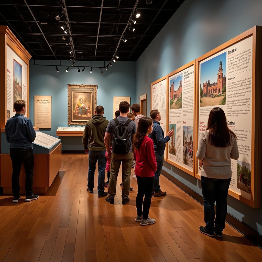 Visitors Engaging with an Exhibit at the Indiana Historical Society