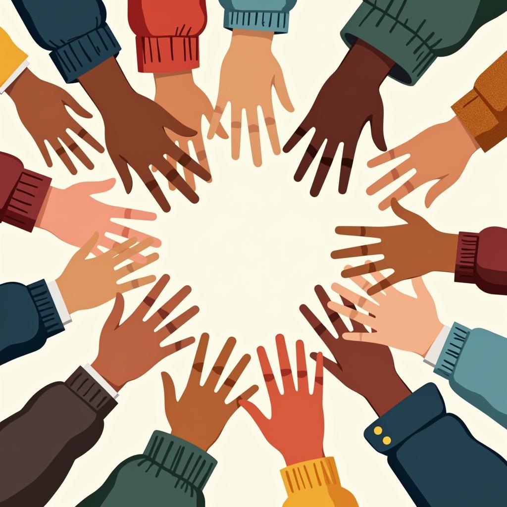 Hands Reaching Out to Each Other in Unity