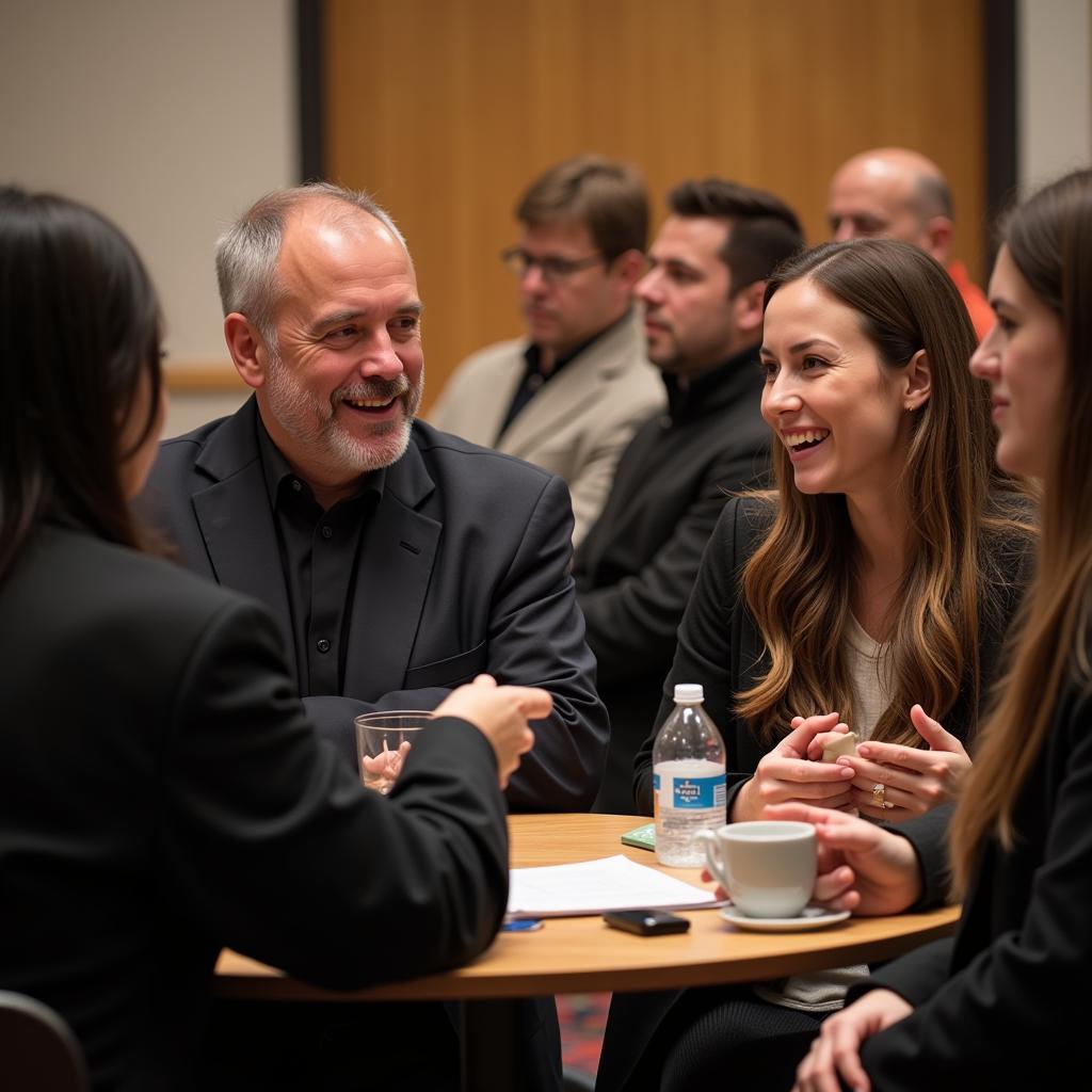 People from different faiths engaged in dialogue