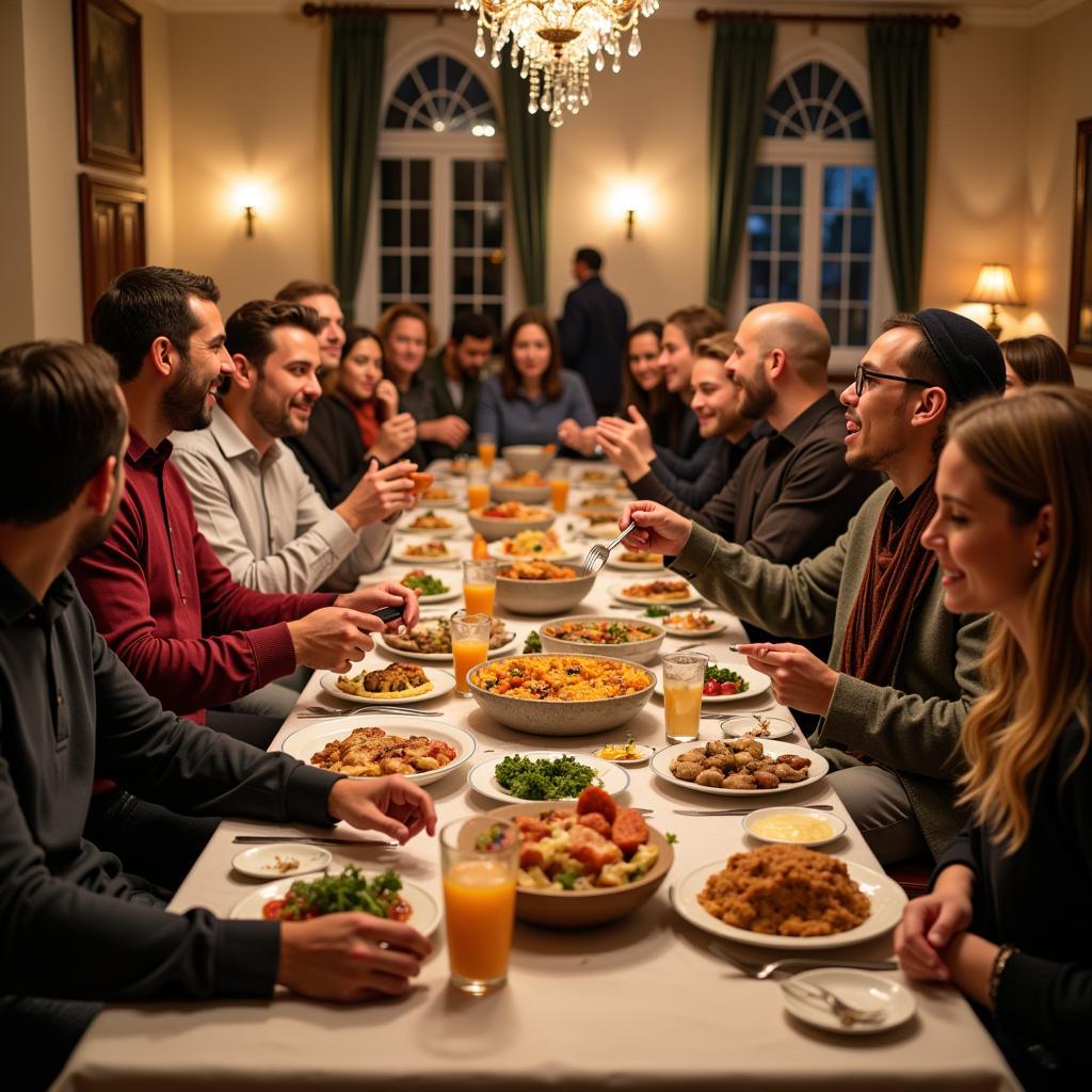 Community dinner at the Islamic Society of Delaware