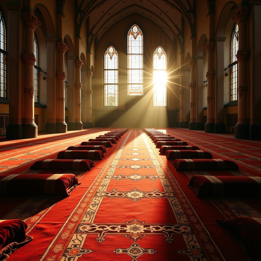 Prayer hall at the Islamic Society of Delaware