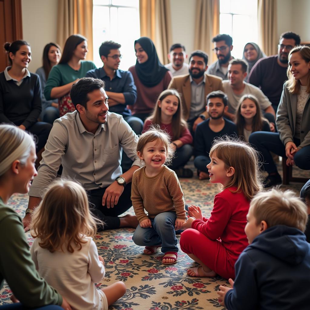 Members of the Islamic Society of Downey gathered for a community event