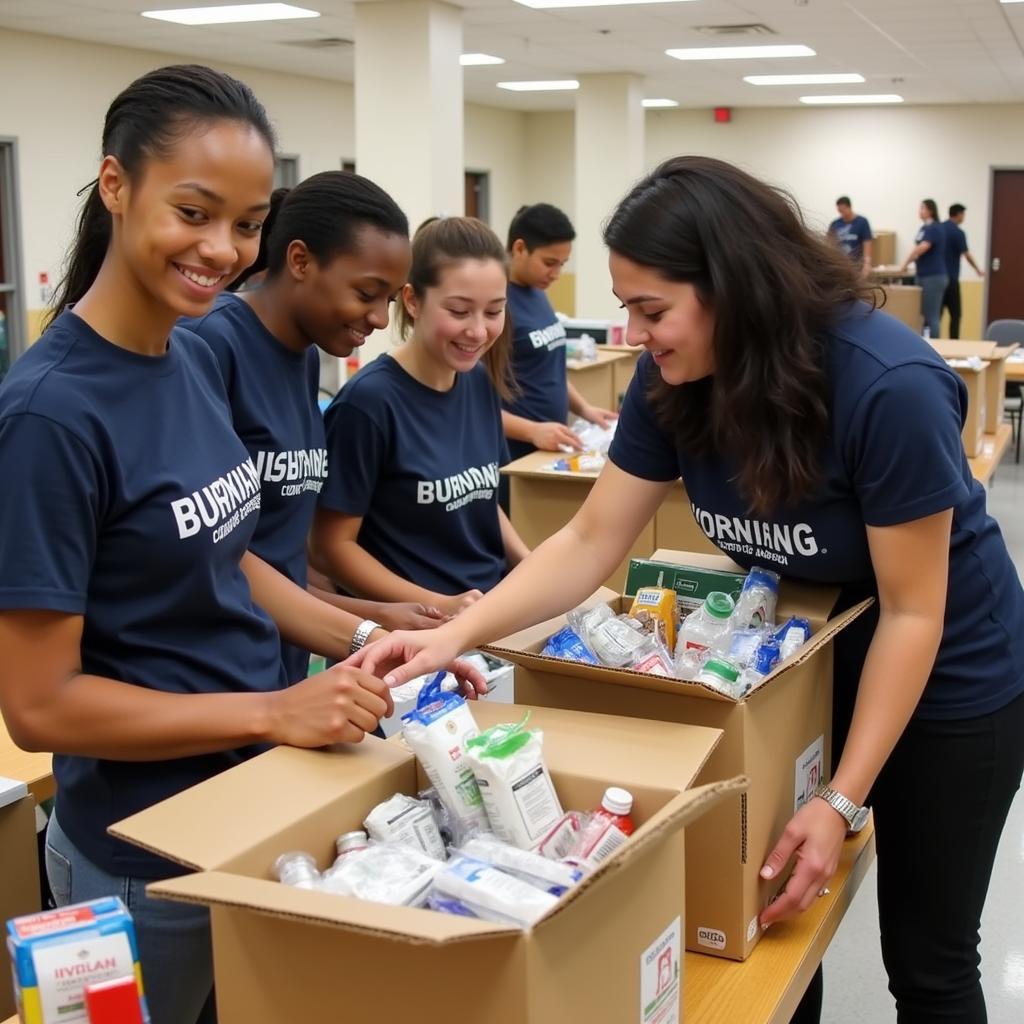 Volunteers from the Islamic Society of Jackson participating in a community outreach program