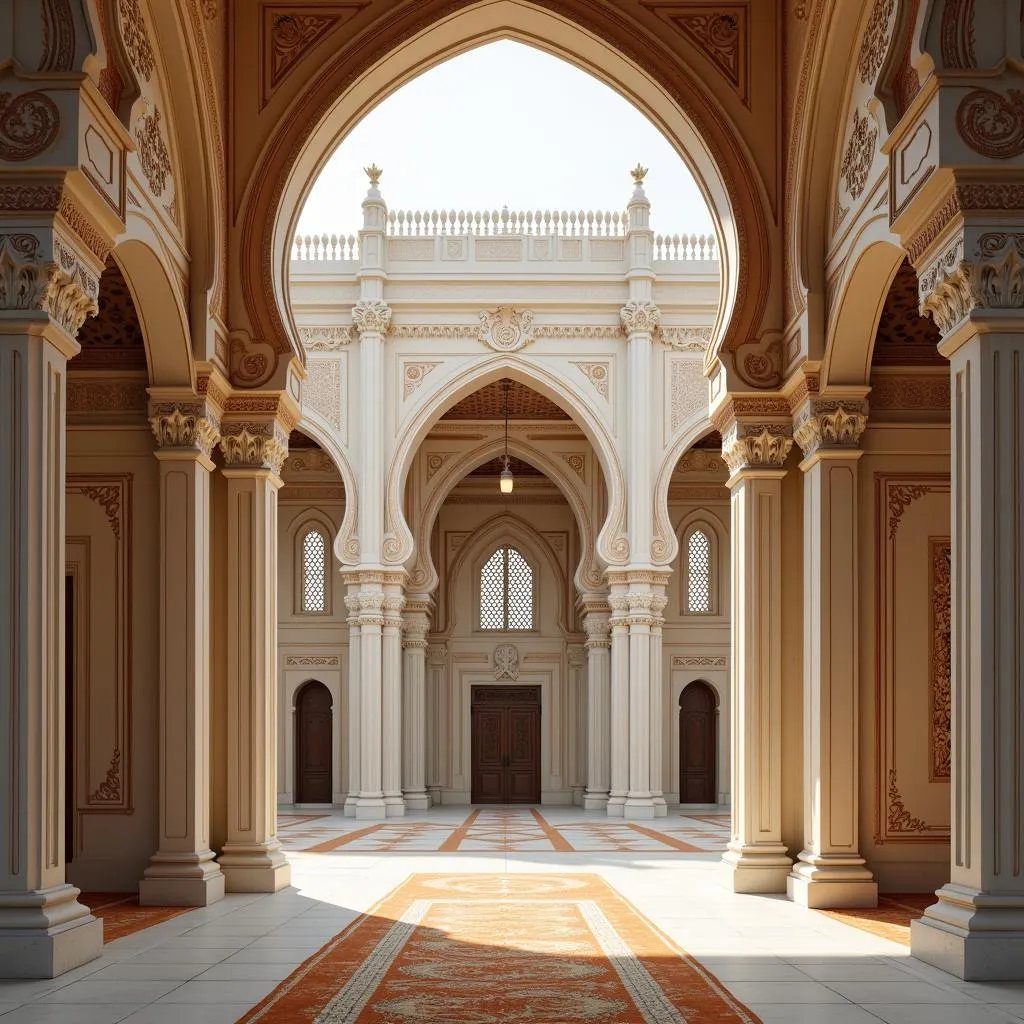 A view of the ISNWO mosque's beautiful architecture