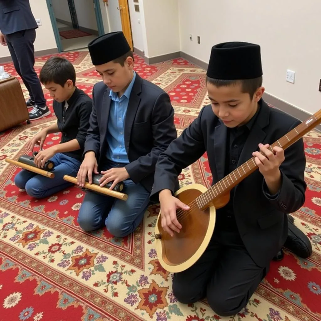 ISOB Cultural Event: Children Playing Traditional Instruments