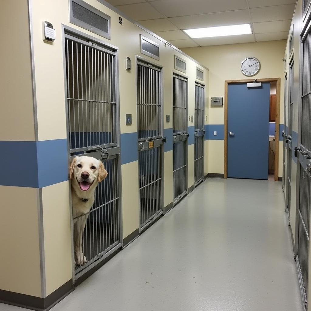 Dog in Kennel at Jackson County Humane Society