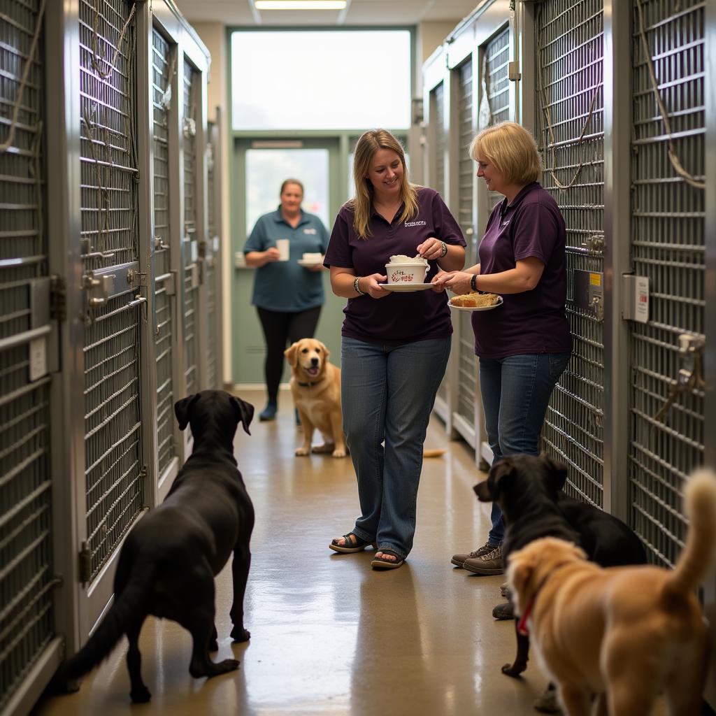 Volunteers Caring for Animals at Jackson MI Humane Society