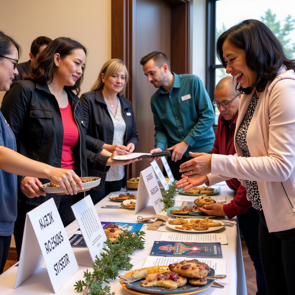 A welcoming image of people signing up for the Jazz Society of Oregon membership at a community event, emphasizing the inclusivity and the ease of joining the community.