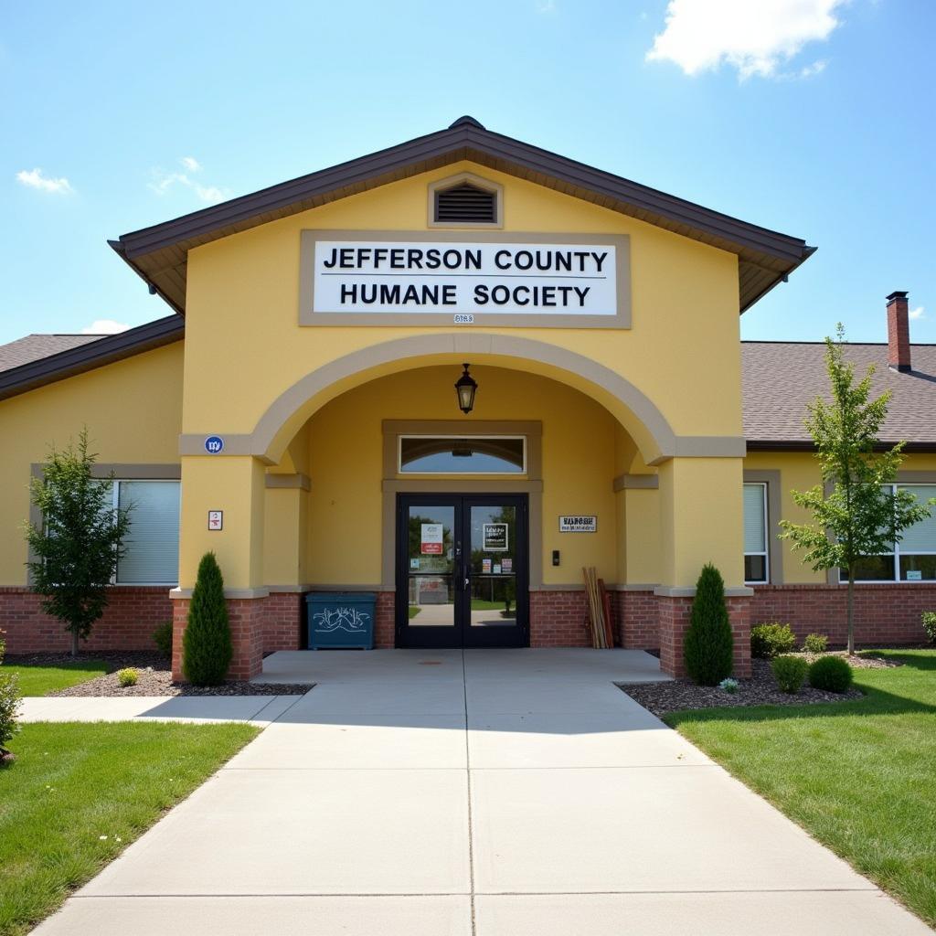 A welcoming exterior view of the Jefferson County Humane Society building