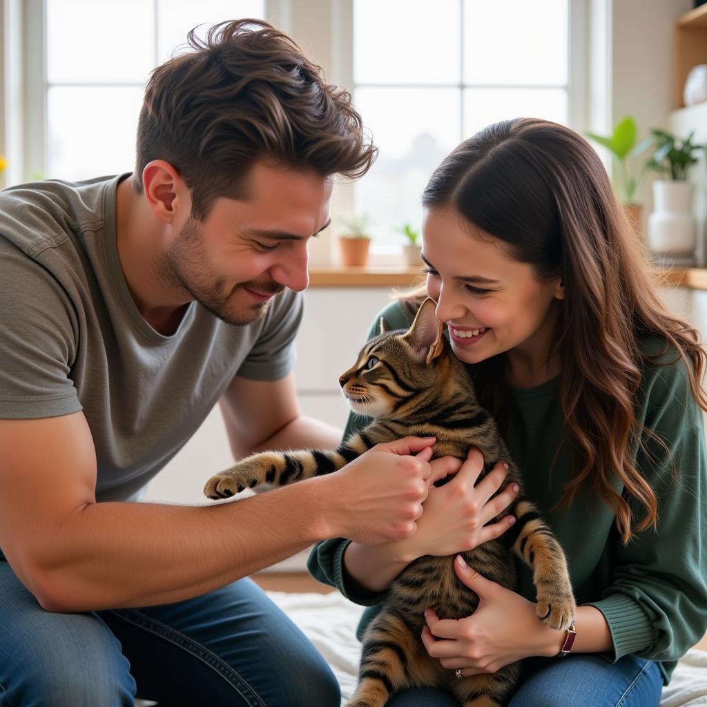 Cat being adopted at Jefferson County Humane Society