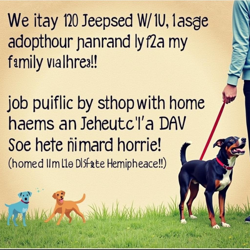 Dog Adopted from Jefferson Co WV Humane Society with its New Family 