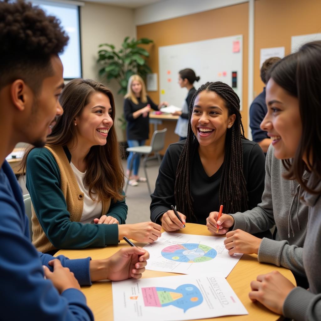 Students Participating in a Junior Honors Society Meeting