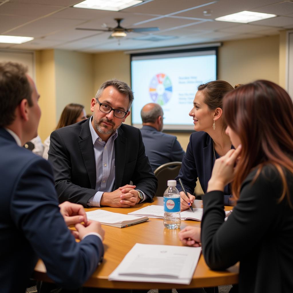 Kansas CPA professionals networking at an event