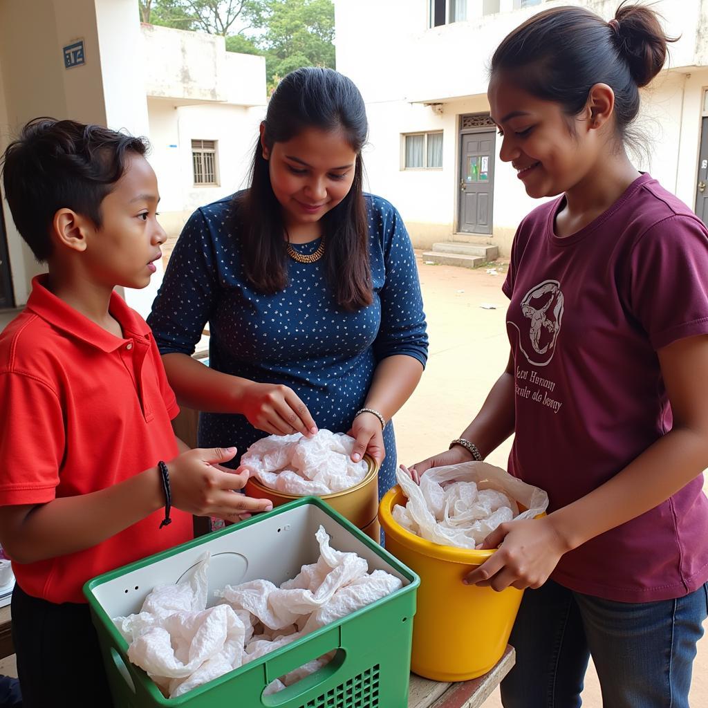 Residents of Karishma Society volunteering in a community outreach program