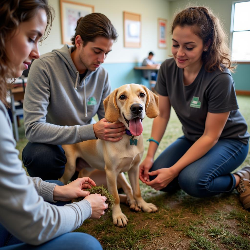 Volunteers at the Kennebec Humane Society