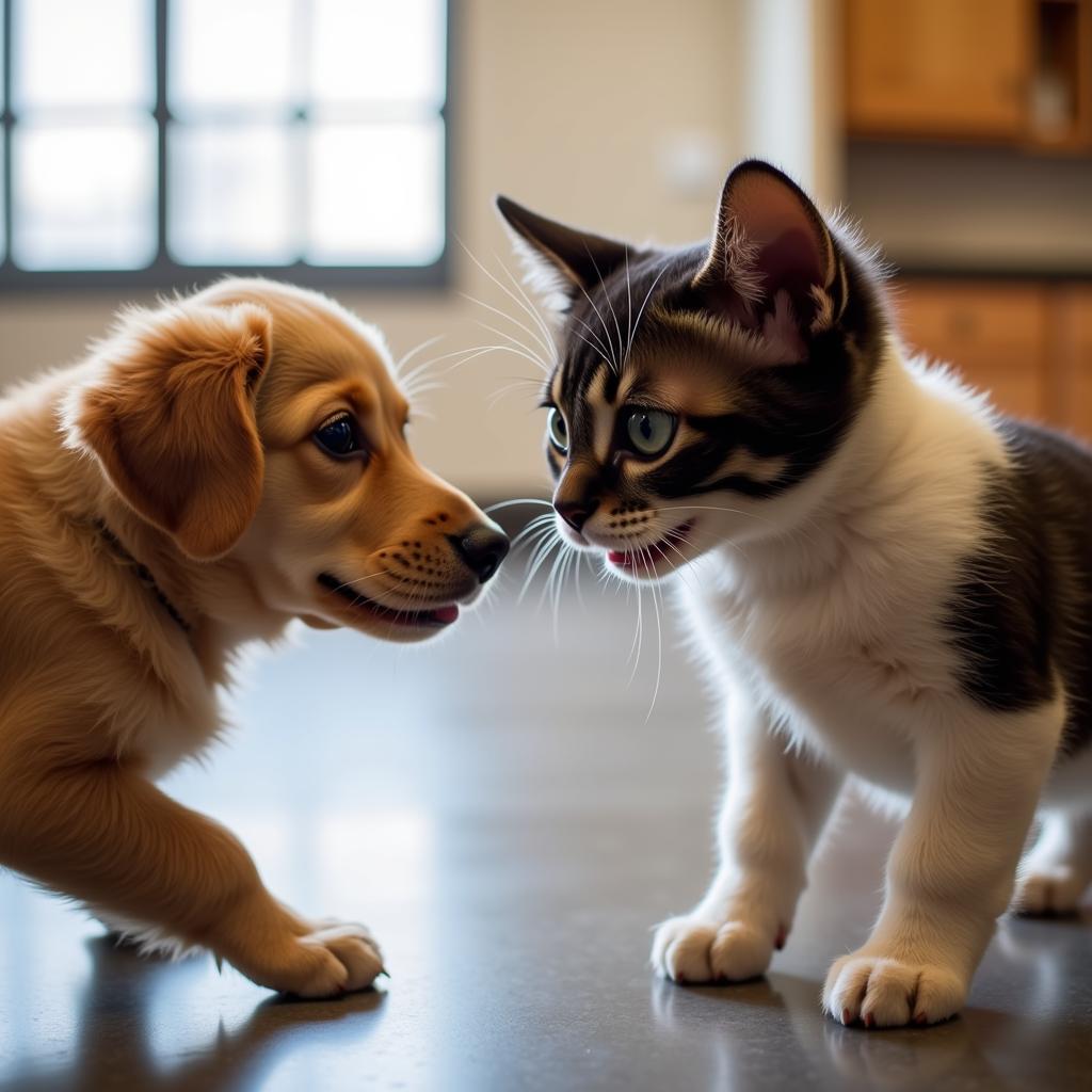 Dog and Cat at the Kenosha Humane Society