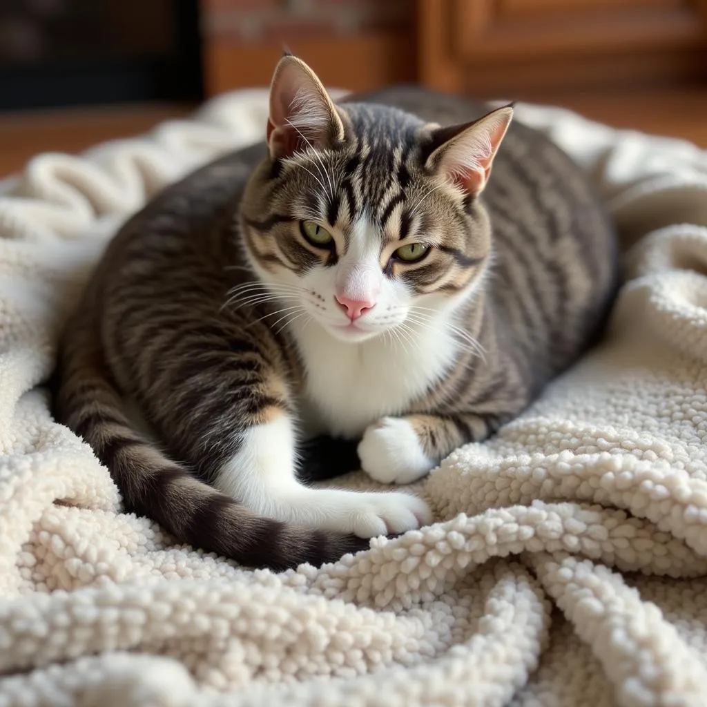 A cat settling into its new home after being adopted from Kershaw County Humane Society