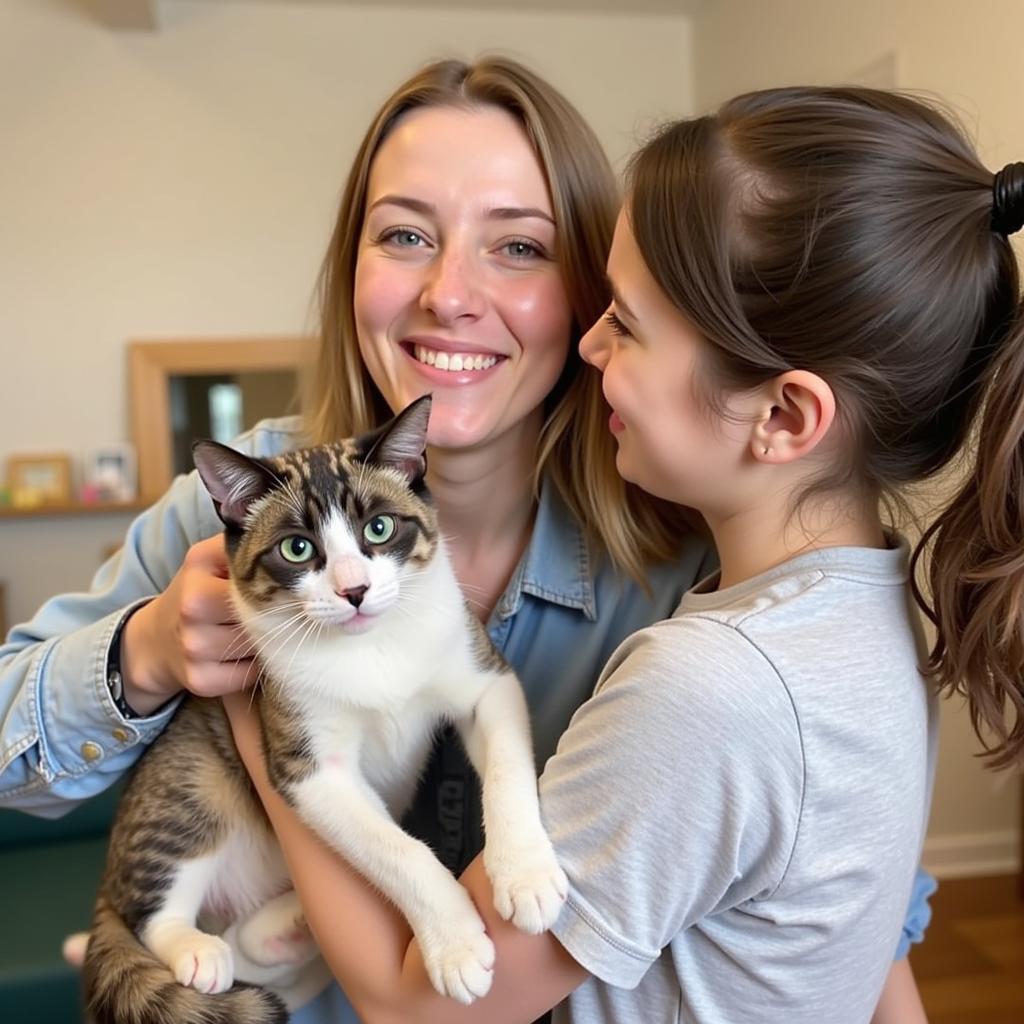 Cat Being Adopted at Kitty Cove