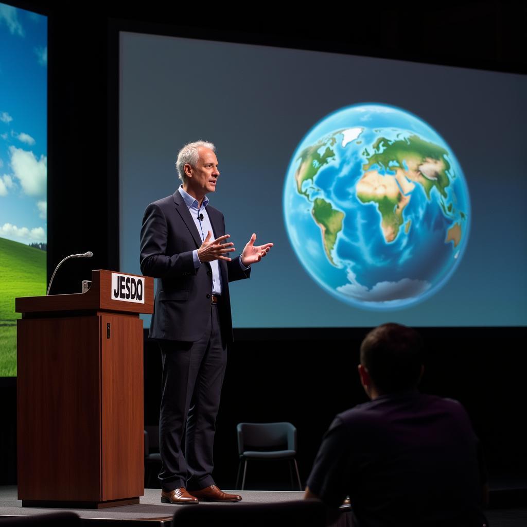 Kurt Haaland speaking at a Sustainability Forum