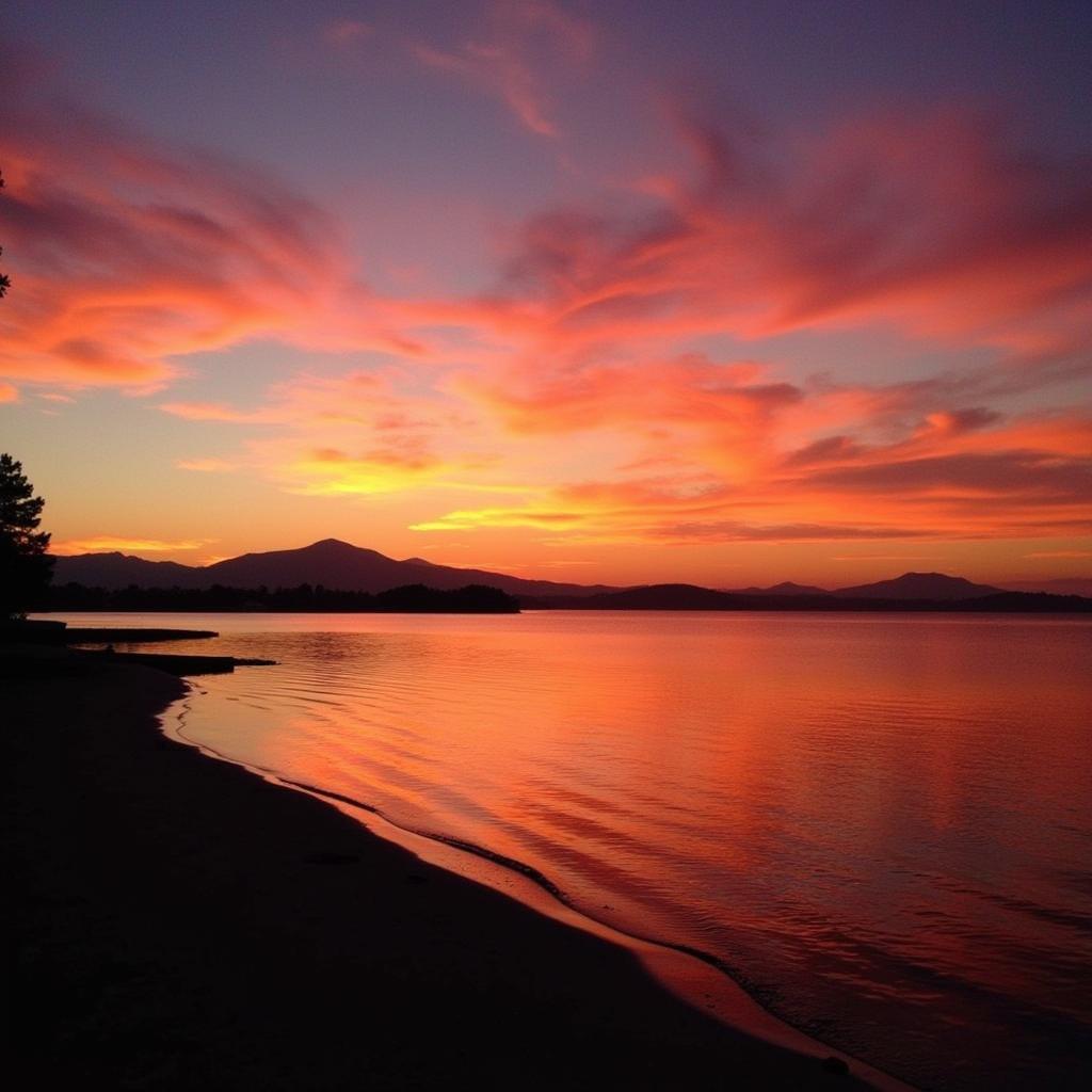 Sunrise over Lake Chapala