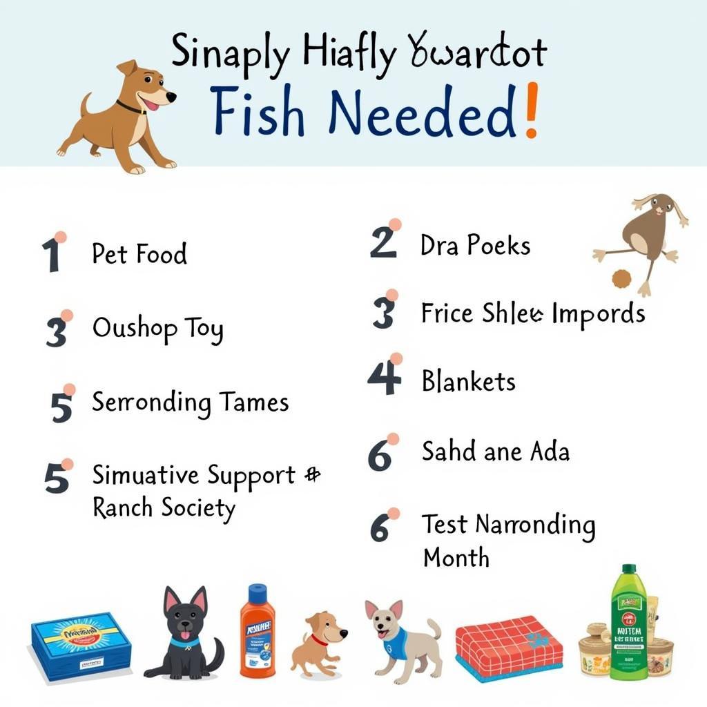 Various donation items needed at the Lakewood Ranch Humane Society