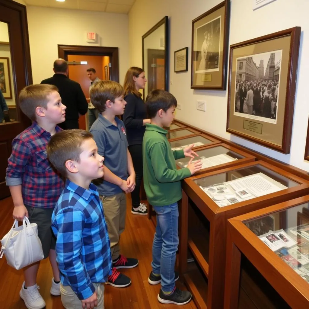 Visitors Exploring Exhibits at the LaPorte County Historical Society Museum