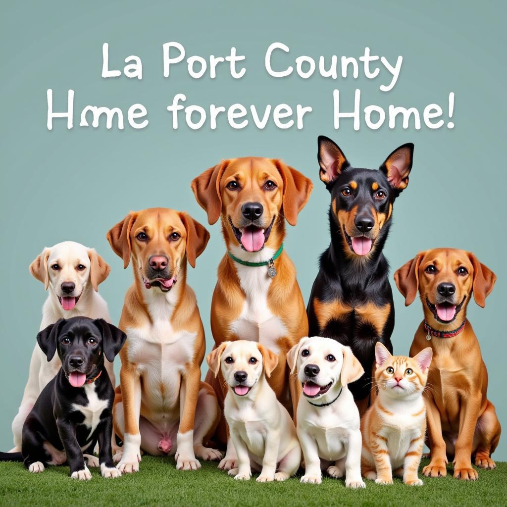 Dogs and cats available for adoption at La Porte Humane Society