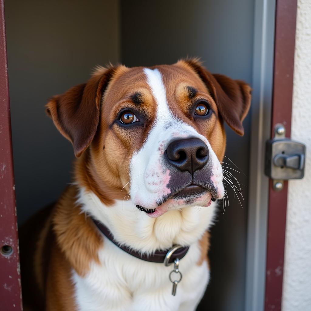 Dog awaits adoption at Larimer Humane Society