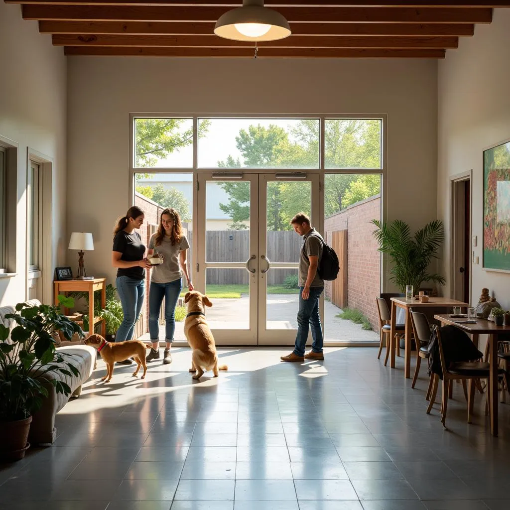 Bright and airy interior of Larimer Humane Society in Loveland CO