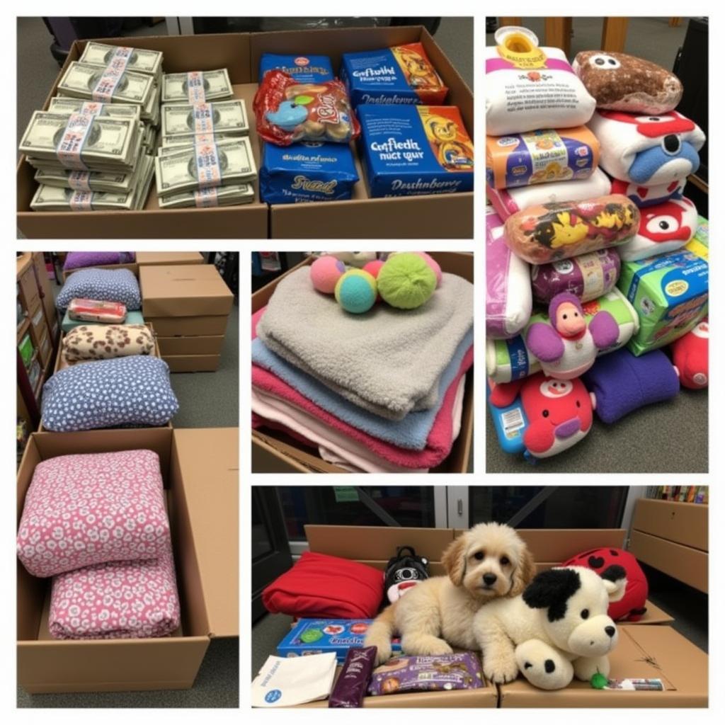 Donations being made to the Lee County Humane Society